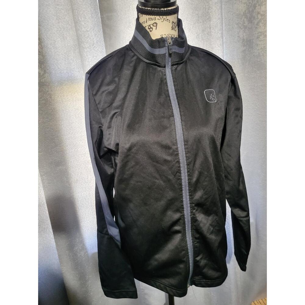 Andi Athletic‎ Jacket Full Zip Front Warm Up Black Long Sleeve Small (b11).